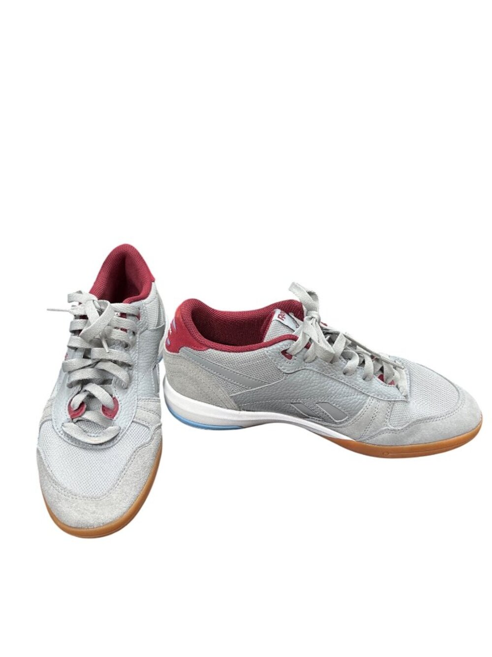 Reebok Classic mens leather canvas gray red low top sneakers sz 8 SKU 10-431
